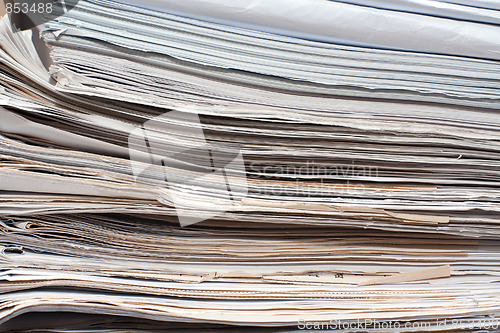 Image of side view of documents