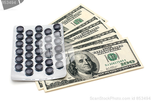 Image of Pills and money