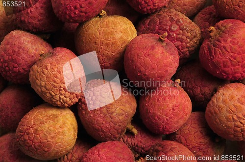 Image of Pile of Chinese lychee fruit nuts