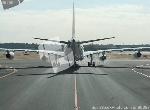 Image of behind an airplane