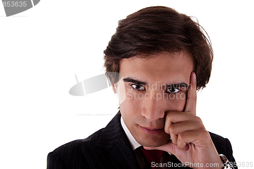 Image of Young Business Man thinking