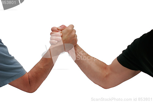 Image of two hands men wrestling
