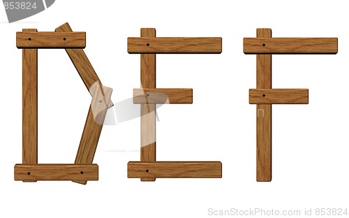 Image of wooden letters def