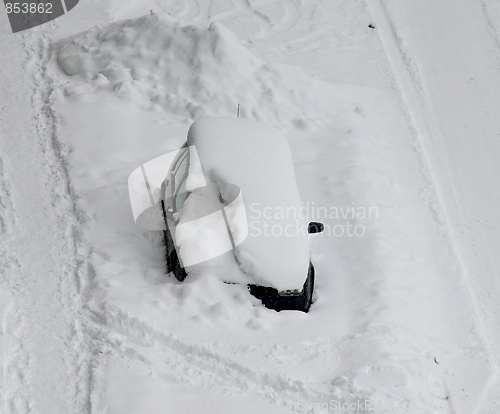 Image of Car covered in snow