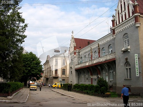 Image of Bankova Street in Berezhany, Ukraine