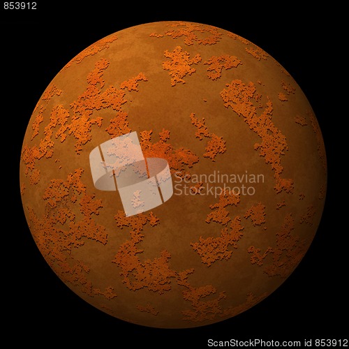 Image of Sphere with rusty iron metal textured surface