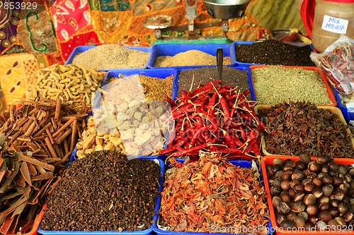 Image of Spices in an Indian bazaar