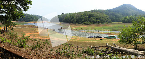 Image of Periyar Lake, Kerala, panorama