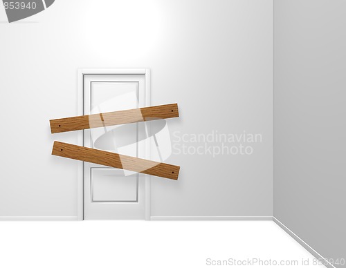 Image of closed door