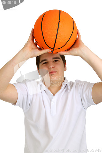 Image of Young man with basketball
