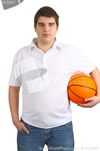 Image of Young man with basketball