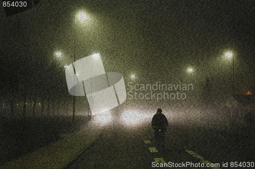 Image of Biking in heavy rain