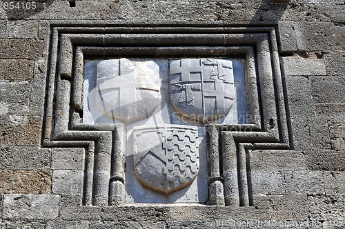 Image of Medieval shields.