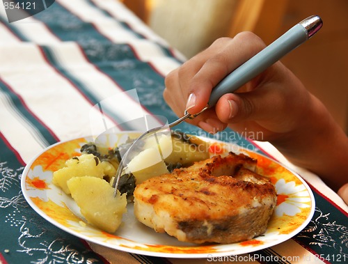 Image of Fish and potatoes meal