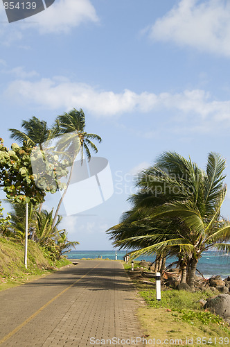 Image of malecon by caribbean sea corn island nicaragua