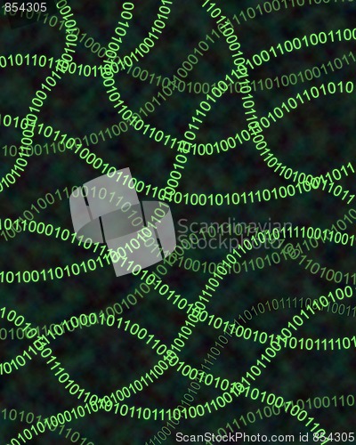 Image of Twisting data streams of binary code