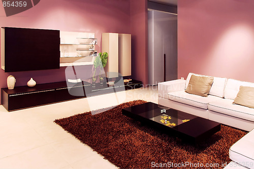 Image of Purple living room