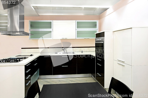 Image of Black kitchen