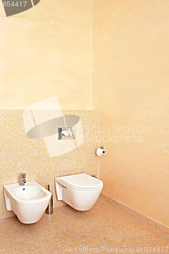 Image of Beige toilet