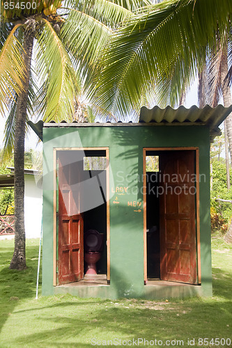 Image of outdoor toilets big corn island farm nicaragua