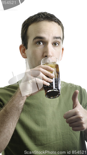 Image of Man Drinking Pop