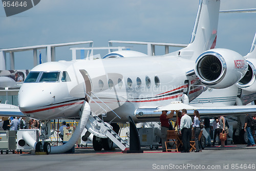 Image of Gulfstream business jet at Singapore Airshow