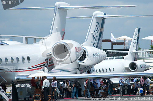 Image of Gulfstream business jets at Singapore Airshow