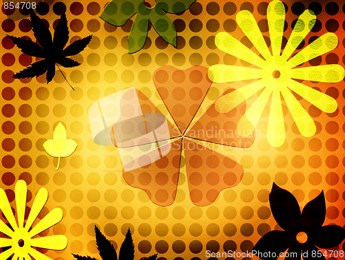 Image of Flowers & Leafs - background