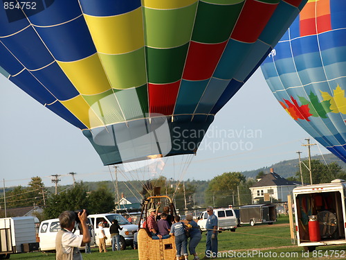 Image of Hot air balloons.