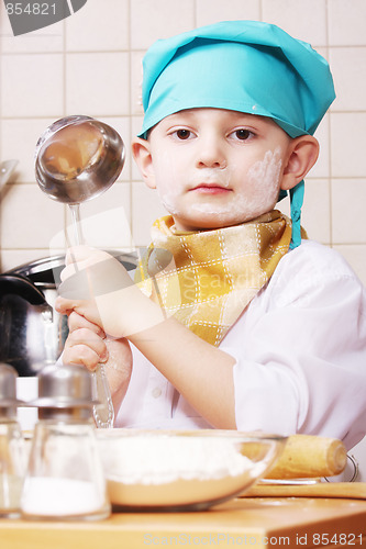 Image of Little cook with ladle