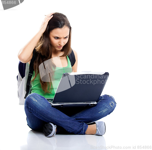 Image of Worried female student