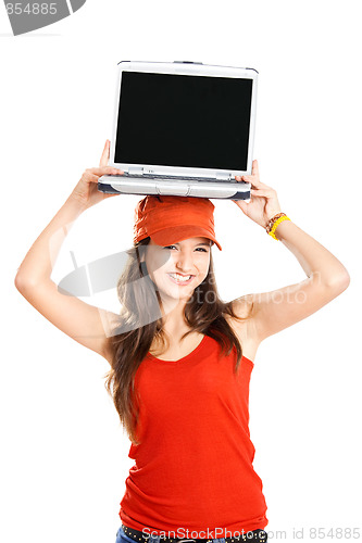 Image of Girl with a laptop