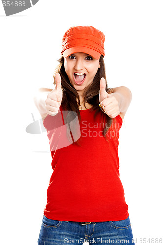 Image of Astonished young girl