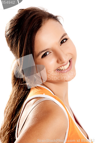 Image of Beautiful teenager smiling