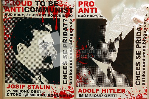 Image of Portraits of Stalin and Hitler