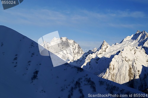 Image of Evening in mountains