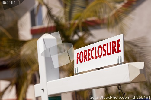Image of Close-up Foreclosure Real Estate Sign