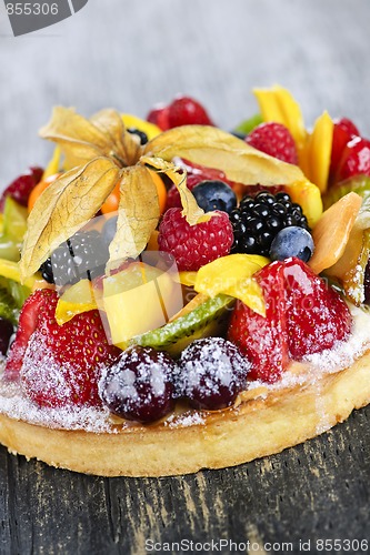 Image of Mixed tropical fruit tart