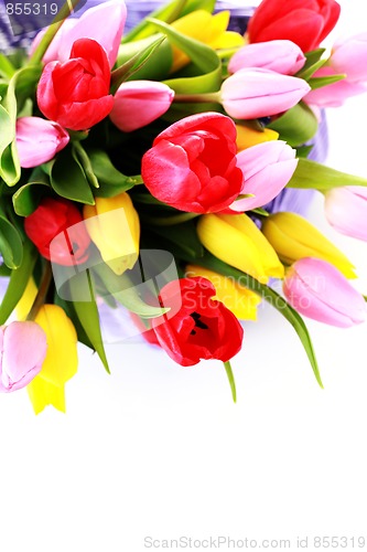 Image of basket full of tulips
