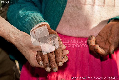 Image of Old Woman and Young Man