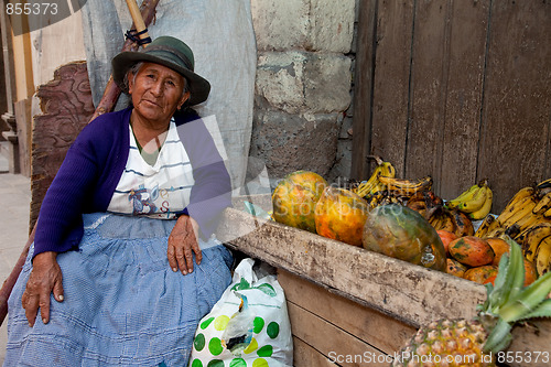 Image of Saleswoman, South America