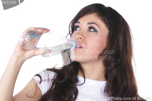 Image of Woman drinking water
