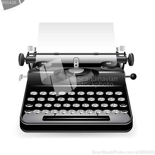 Image of Vector old typewriter