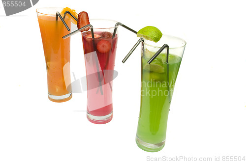 Image of colored cocktails