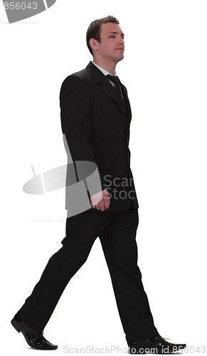 Image of Businessman walking