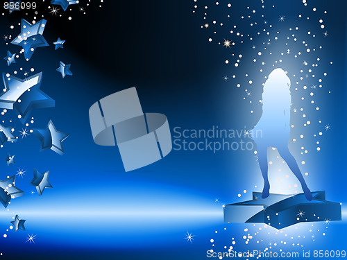Image of Girl Dancing on Star Blue Flyer