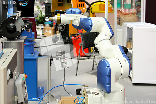 Image of White robotic arm