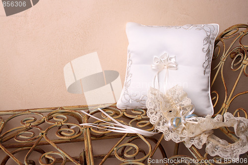 Image of Ring Pillow and Garter