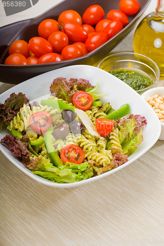Image of italian fusilli pasta salad