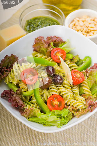 Image of italian fusilli pasta salad